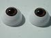 26mm Pair of Realistic Life Size Acrylic Half Round Hollow Back Eyes for Halloween PROPS, MASKS, DOLLS or Bears FB01