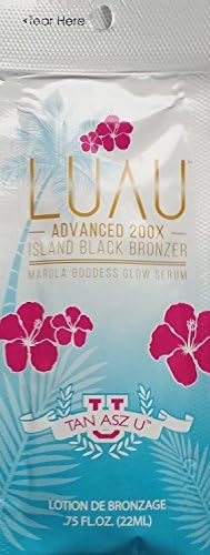 Lot Of 5 Luau 200X Black Bronzer Tanning Lotion Packets