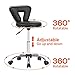 Yaheetech Drafting Drawing Craft Table Tempered Glass Top Art Artist Desk Craft Station Study Table with Adjustable Chair Salon Stool