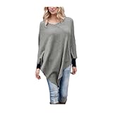 Parisbonbon Women's 100% Cashmere Pullover style Poncho