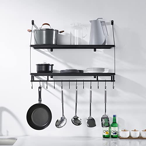 KES 30Inch Kitchen Pot Rack Mounted Hanging Rack for Kitchen Storage