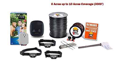 PetSafe Rechargeable In-Ground Fence for Dogs and Cats over 5lb, Waterproof Receiver Collar with Tone and Static Correction