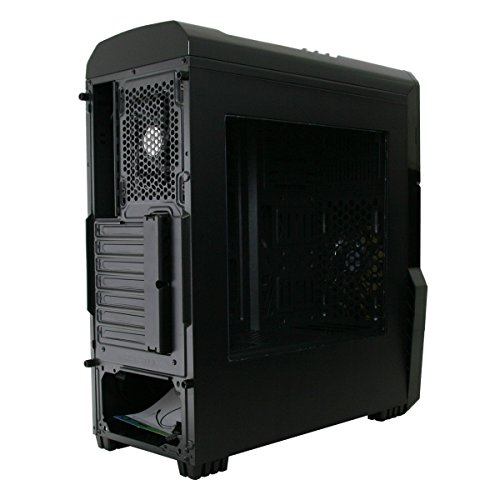 CiT G Force Mid-Tower RGB PC Gaming Case, ATX, Windowed Side Panel, Excellent Cooling Support, 3 x 120mm RGB LED Fans Included, Watercooling Ready, Hub & IR Remote Controller Included | Black