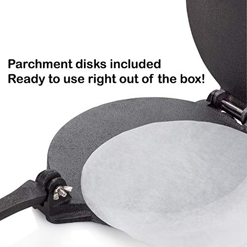 Cast Iron Tortilla Press, Tortilla, Roti, and Flatbread Maker (Pre