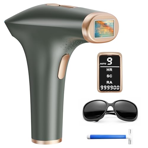 Haarlosy IPL Devices Hair Removal Laser - Painless & Effective Hair Removal Device, 9 Energy Levels, 3 Modes HR/SC/RA with 999,900 Light Pulses for Women, Men, Face, Armpits, Legs, Body