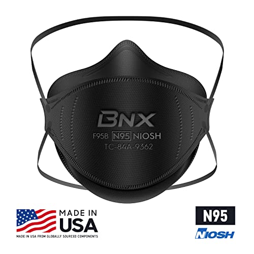 BNX N95 Mask Black NIOSH Certified MADE IN USA Particulate Respirator