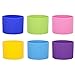 Aspire 6PCS Silicone Coffee Cup Sleeve Heat-Resistant Assorted Colors, 2-1/2