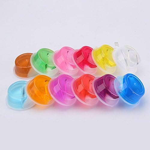 JM Future Box of 12 Crystal Clear Slime Educational Crystal Jelly DIY Hand Putty Resin Mud Creative Kids Toy Gag Gift