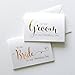 Wedding Day Foiled Card Set, To My Bride, To My Groom, Gold Foiled Vow Cards (WD182-183)