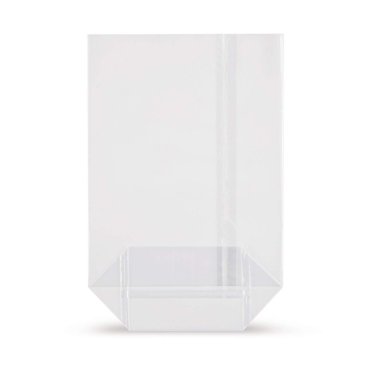Elke-Plastic Cross Bottom Bags 30 mµ I 14.5 x 23.5 cm I Pack of 200 I Transparent Bottom Bags I Transparent Bags I Biscuit Bags I Gift Bags Transparent I Cellophane Bags