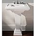 American Standard 0790.800.020 Town Square 24-Inch Pedestal Bathroom Sink with 8-Inch Faucet Spacing, White