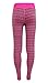 90 Degree By Reflex Kids - Girls Textured Zig Zag Leggings - Junior Activewear - Pink Purple Combo Small (7/8)