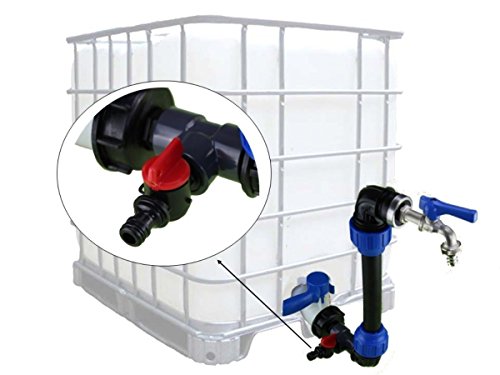 IBC Tank Schwanenhals Mit 3/4 Zoll Wasserhahn - Auslaufhahn Für Regentonne & Container