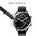 Orzero (3 Pack) Compatible for Ticwatch C2, Ticwatch E2&S2 Tempered Glass Screen Protector, 2.5D Arc Edges 9 Hardness HD Anti-Scratch Bubble-Free (Lifetime Replacement)