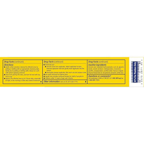 PREPARATION H HEMORRHOID SYMPTOM TREATMENT OINTMENT, ITCHING, BURNING & DISCOMFORT RELIEF, TUBE (2.0 OUNCE)