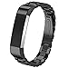 Pumsun Watch Band Wrist strap For Fitbit Alta Smart Watch, Stainless Steel (Black)