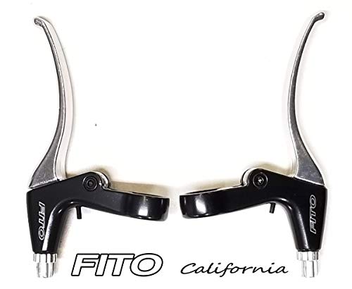 Fito Full Aluminum Alloy V Brake Lever Kit for 7/8″ Handle Bar Handlebar Hand Brake. Mountain Bikes, MTB, City Bikes, Beach Cruiser Bikes, Comfort Bikes