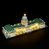 Briksmax Led Lighting Kit for Architecture United States Capitol-Compatible with Lego 21030 Building Blocks Model- Not Include The Lego Set