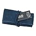 Hide & Drink, Leather Watch Roll Organizer Handmade from Full Grain Leather, Holds Up to 4 Watches, Easy Carry On Watchlover Storage (Slate Blue)