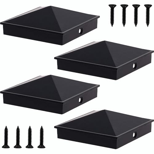 6x6 Heavy Duty Aluminum Post Caps Cover, Actual 5.5" x 5.5" Wood