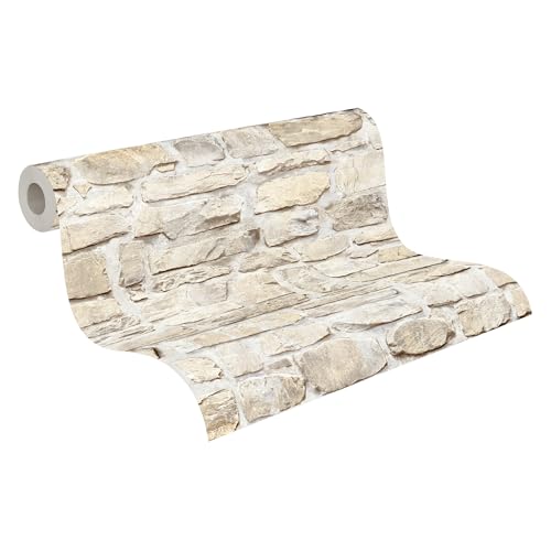 A.S. Creation Brick Wallpaper Elements Non-Woven 10.05 m x 0.53 m Beige Yellow Made in Germany 363703 36370-3