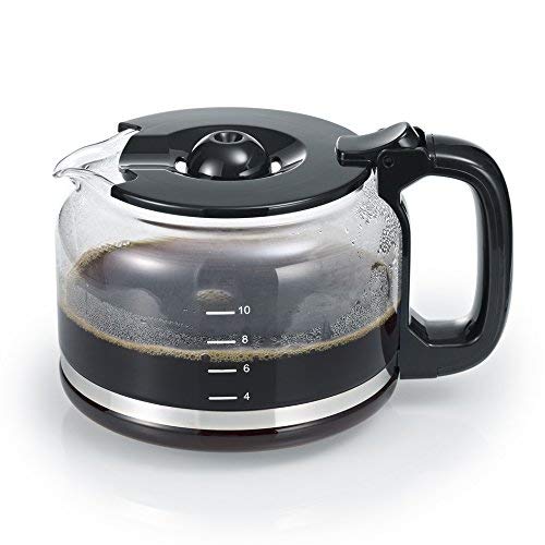 SEVERIN-Kaffeeautomat-mit-Mahlwerk-und-Glaskanne-Fr-Kaffeebohnen-und-Filterkaffee-Timerfunktion-Automatische-Abschaltung-bis-zu-10-Tassen-KA-4810-EdelstahlSchwarz