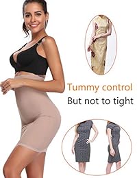 Joyshaper - Media pantufla para debajo de los vestidos, para mujer, sin costuras, adelgazante, moldeador