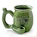 FASHIONCRAFT Premium Roast and Toast Novelty Mug Green with Black Print, Ceramic Coffee Mug
