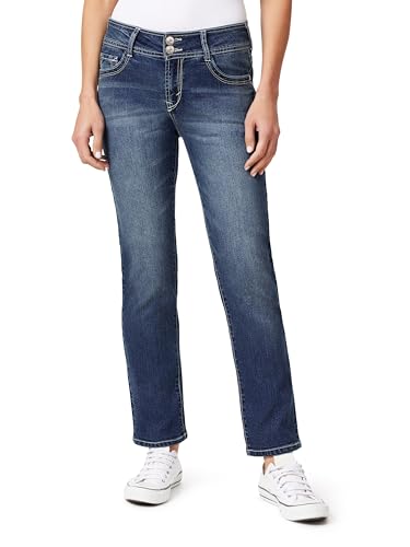 WallFlower Women's Luscious Curvy Straight 29" Mid-Rise Insta Stretch Juniors J…