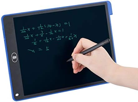 LCD Writing Tablet, Funkprofi 12 Inch Digital Ewriter Electronic Graphics Tablet Portable Board Handwriting Pad Drawing Writing Tablet with Memory Lock Suitable for Kids Home School Office (Blue)
