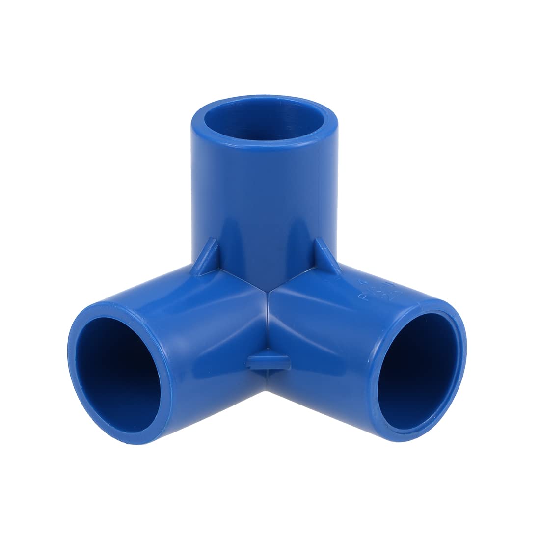 sourcing map 3-Way Elbow Metric PVC Pipe Fitting Furniture Grade 25mm Size Tee Corner Fittings Blue 10Pcs