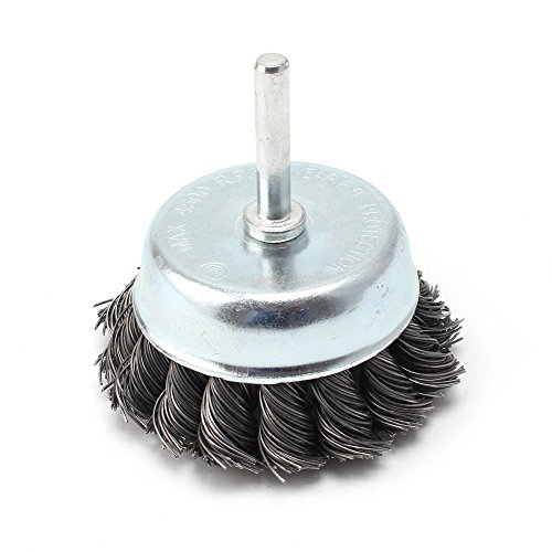 3 Inch Steel Knotted Wire Cup Brush For Removal of Rust / Corrosion / Paint - Reduced Wire Breakage and Longer Life
