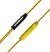 Symphonized NRG Premium Genuine Wood In-ear Noise-isolating Earbuds Headphones, Earphones with Microphone and Nylon Cable (Yellow)