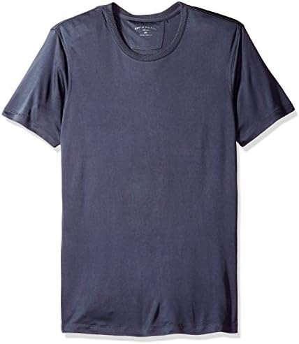 Daniel Buchler Men's 100 Percent Silk T-Shirt, Charcoal, Medium