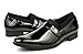 Delli Aldo Men's Dress Shoes Slip on Tuxedo Loafers Patent Black