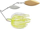 Terminator T1 Spinnerbait-Willow/Willow ,Nickel/Gold Blade (Chartreuse White Shad, 1/2-Ounce)