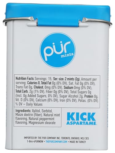 PUR PEPPERMINT MINTS, 30 GR