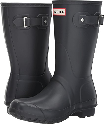 Hunter Womens Original Short Dk Slate Rain Boot - 6 B(M) US