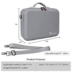 SKYREAT Mini 3 / Mini 3 Pro RC Case, Portable PU