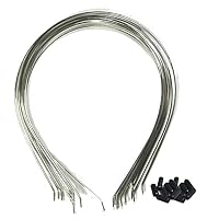 Gcircus 20pcs DIY Silver Colored Metal Headband Metal Children Hair Band Frames 5x6 Inch 5mm Wide+ 40pcs Protect-cap