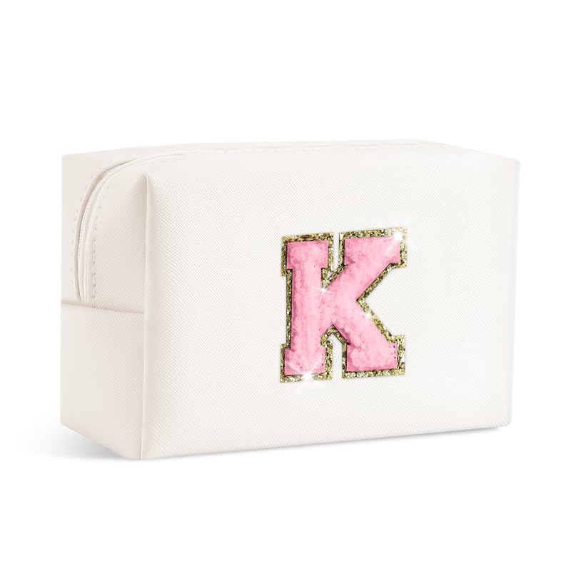 SEFORICO Small Makeup Bags for Women - Waterproof Leather Cosmetic Bag A-Z Personalized Bag Portable Travel Women's Purse Girls Gifts — image 1