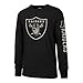 OTS NFL Oakland Raiders Men's Slub Long Sleeve Team Name Tee, Distressed Sinclair, X-Large