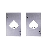 XIDAJE Bottle Opener, 6 Pcs Stainless Steel Credit Card Size Casino Bottle Opener for Your Wallet