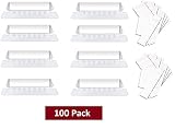 1InTheOffice Clear Hanging Folder Tabs, and Inserts 3-1/2" x 5/8", 100/Pack (3 1/2")