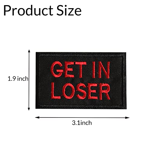 GYGYL 2Pcs Tactical Flag Patch-GET in LOSTER, Hook Fastener American Military Patches Set for Tactical Caps, Bags, Backpacks, Tactical Vest, Military Uniforms