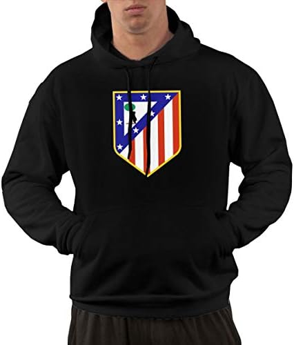 BAIMUDA Atletico Madrid Drawstring Pockets Pullover Hoodie Hooded Sweatshirt for Mens