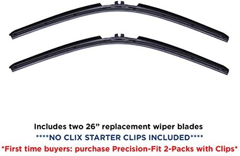 AutoTex CXRD-2626 26"/26" Quick-Fix Replacement Wiper 26", 2 Pack