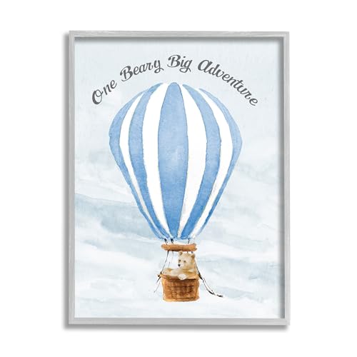 Stupell Industries Beary Big Adventure Balloon Framed Giclee Art by Lanie Loreth