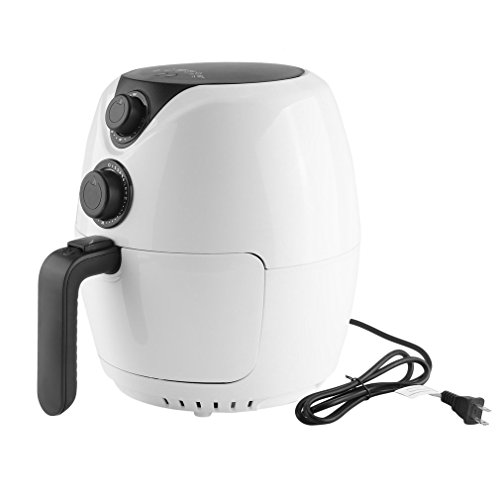 Click Here to See More Images Holarose 2.5L Electric Air Fryer,Oil Free French Fries Frying Machine,1300W,Salad, BBQ, Frying, Baking by PRYTA (White)