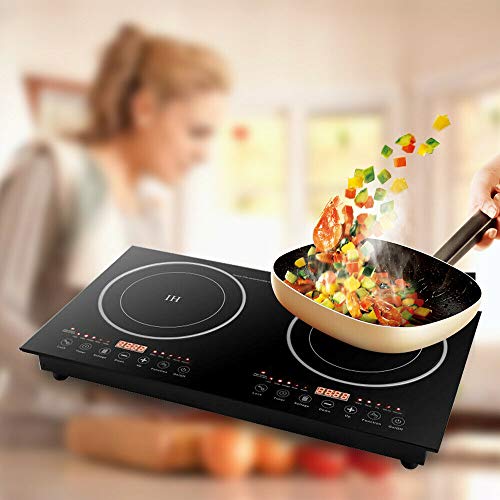 Double Induction Cooktop Cooker 2400W 110V Digital Electric Countertop